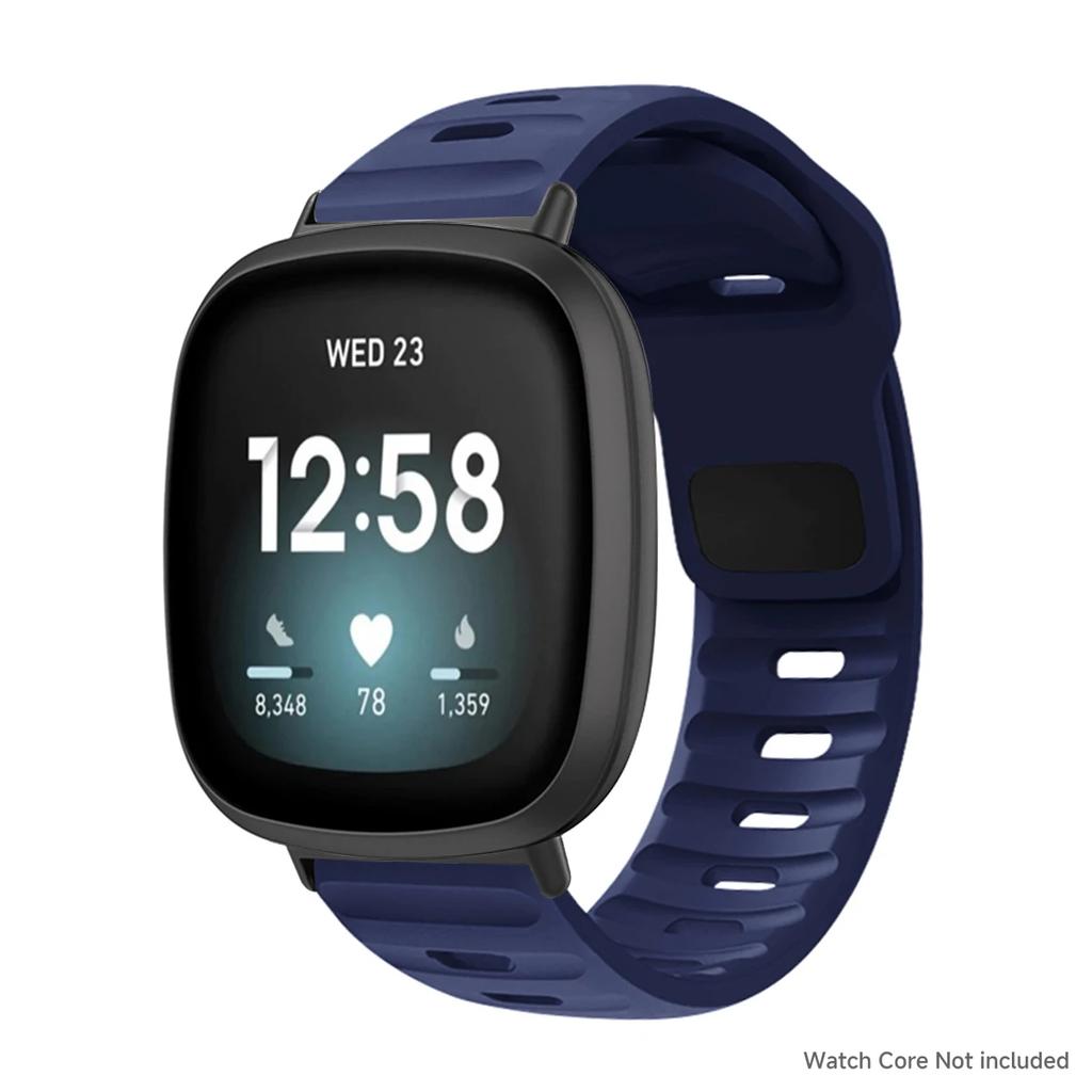 Ремешок для Fitbit Versa 4/Versa3/ Versa 2/Versa Спортивный силиконовый ремешок для запястья для Fitbit Versa Lite/Sense/Sense2 Band corre