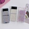 For Samsung Galaxy Z Flip 6 5 4 3 ZFlip6 Case Fantasy Sequin Transparent Folding For Flip4 Shockproof Protection Hard Back Cover