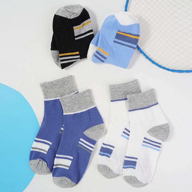 5/10 Pairs Men's Mid-calf Sports Socks Striped Breathable Cotton Socks Casual Socks Lot