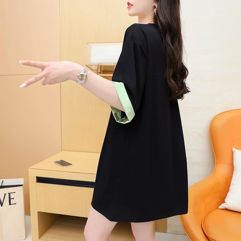 Плюс Размер Женская мода Новый китайский короткий рукав Топ