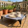 Chew Proof Elevated Dog Bed Breathable Mesh Elastic Pet Bed Portable Dog Cot Bed All-season