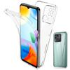 Чехол для телефона Xiaomi Redmi 10C, двойной силиконовый прозрачный чехол на 360° для Redmi 10C 10 C, противоударный мягкий передний жесткий чехол из поликарбоната