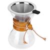 Coffee Maker High Temperature Resistant Glass Coffee Drip Brewing Pot with Stainless Steel