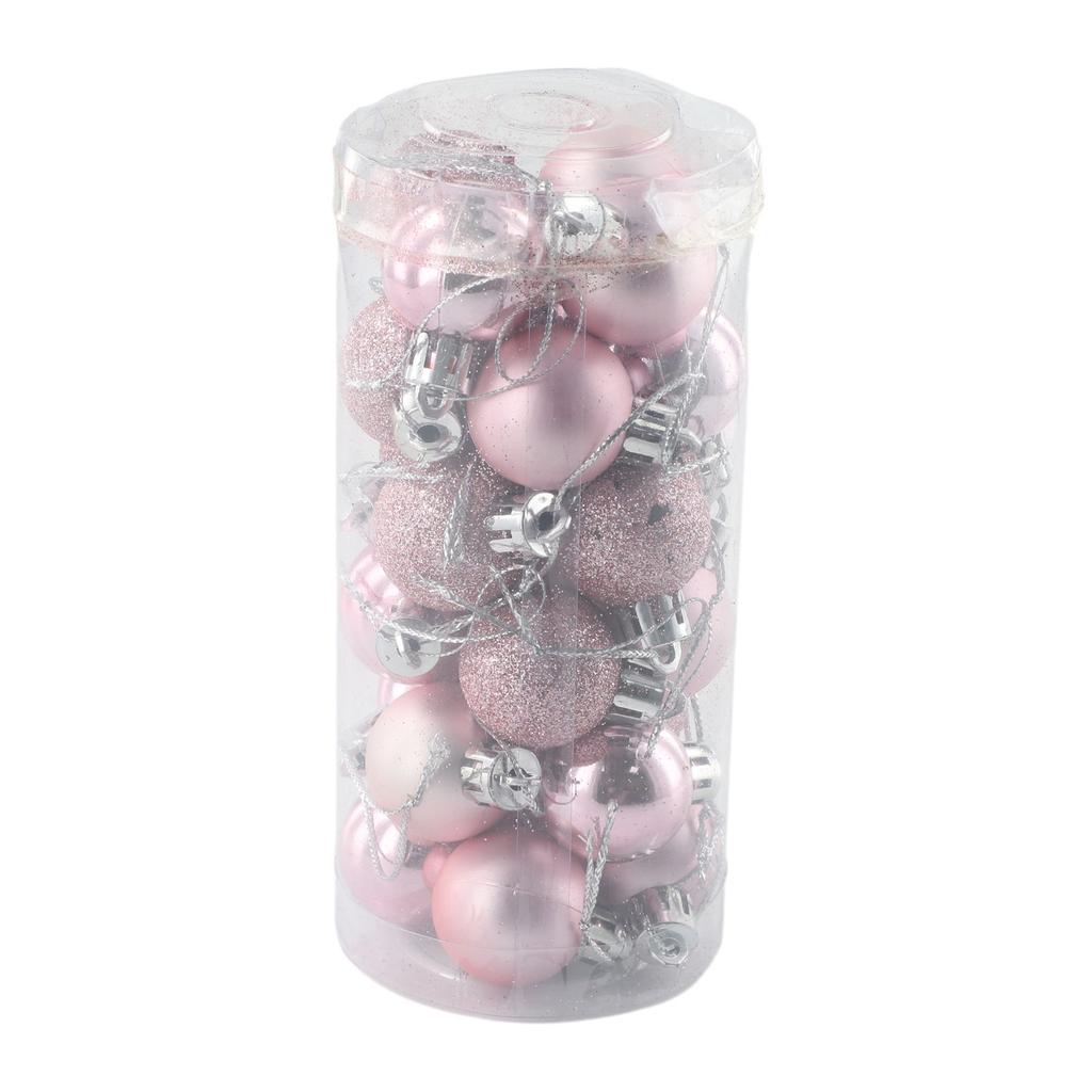Elevate the Festivewith Pink Christmas Ball Ornaments Set of 24