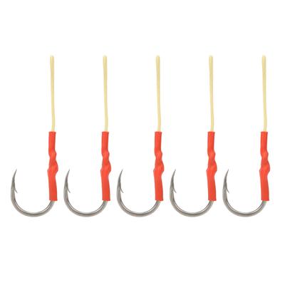 5 шт. Прочные острые рыболовные крючки из нержавеющей стали с бородкой, приманка, наживка, снасти для морской рыбалки, устойчивость к коррозии в морской воде 9 0#