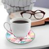 6 PCS Diamond Painting DIY Coaster Special Shape Acrylic Diamond Painting Crafts Coaster Washable with Holder