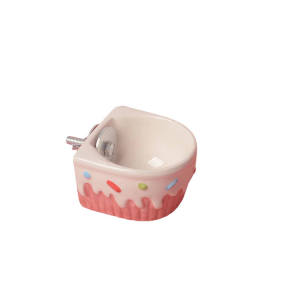 Large Capacity Ceramic Hamster Food Bowl Fixed Bowl Automatic Feeder Hangable Food Bowl Small Pets