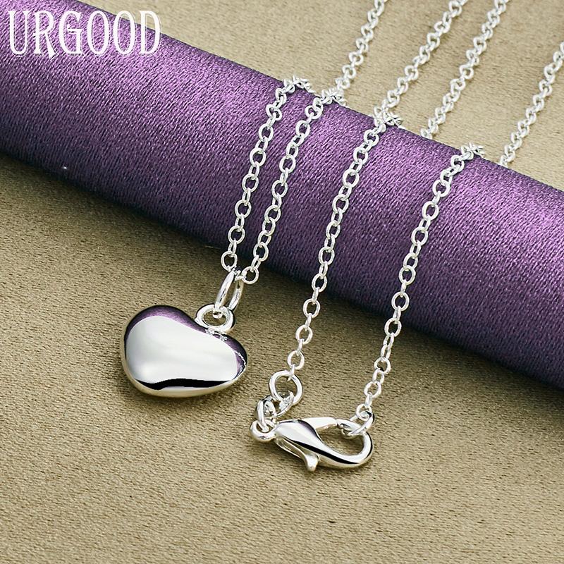 Ожерелье-цепочка из стерлингового серебра 925 пробы с романтическим сердечком и змеей, модные ювелирные изделия