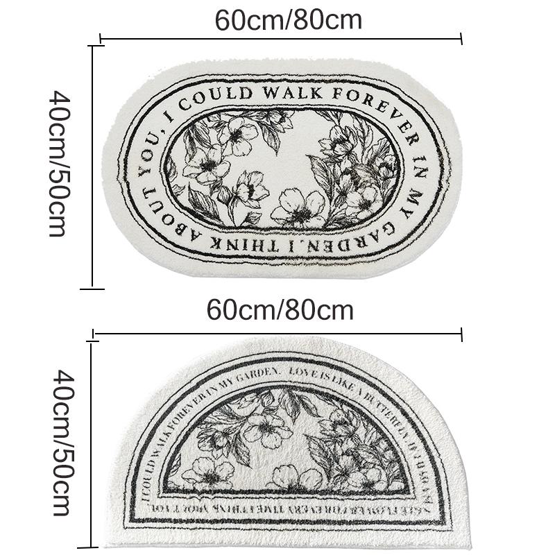 Нескользящий коврик для ванной Ins Style Коврик для двери Абсорбирующие ковры Входные коврики в ванной комнате Балкон Крыльцо Пол Коврик Коврик