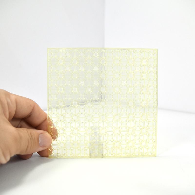 Нетоксичный 1 шт. 16x16 точек Двусторонняя базовая пластина Высокопрозрачная базовая пластина Для строительных блоков Игрушки Kid City Пластиковые блоки