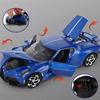 1/24 Scale Bugatti Voice of The Night Alloy Metal Diecast Car Model,  Pull Back Vehicle with Sound and Light Doll Toy Model Gift for Children