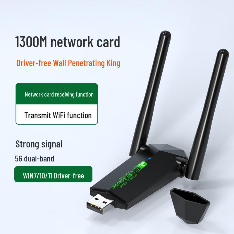 1300Mbps Dual-band USB Wireless Network Adapter for Desktop and Laptop