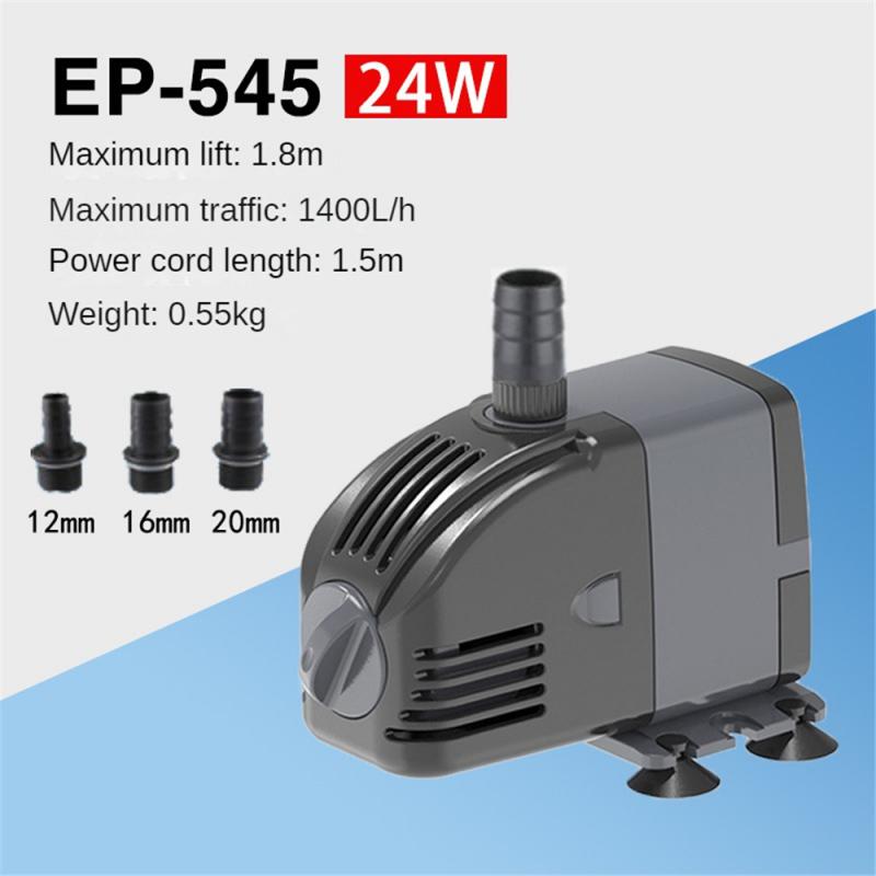 6 Вт 24 Вт 35 Вт 60 Вт Аквариумные водяные насосы для резервуаров, бесшумный погружной водяной фонтанный насос, фильтр для пруда с рыбками с присосками