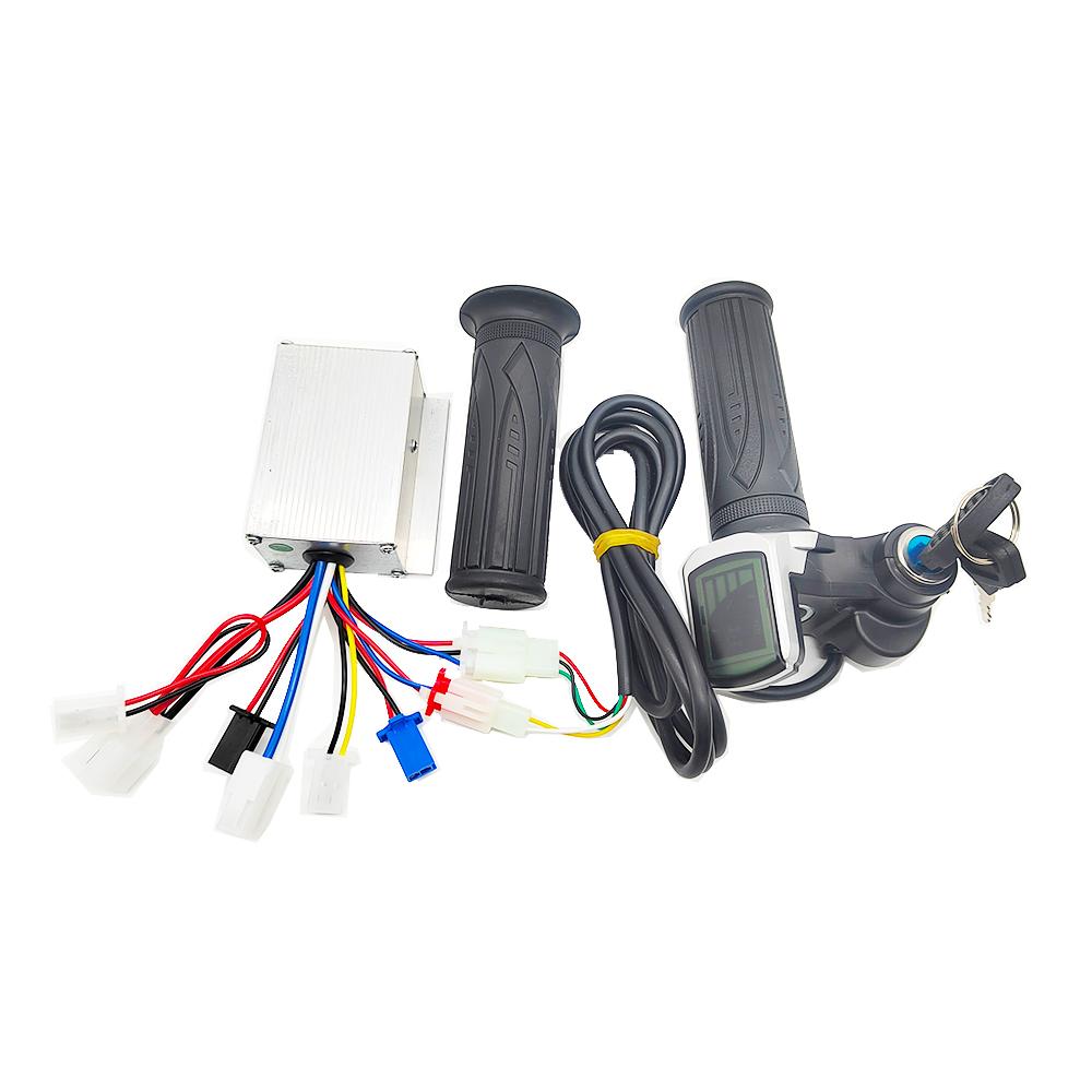 Electric Bike Bicycle Scooter Accessories Motor Brushed Controller & Throttle Twist Grip 24V 36V 48V 250W 350W 500W