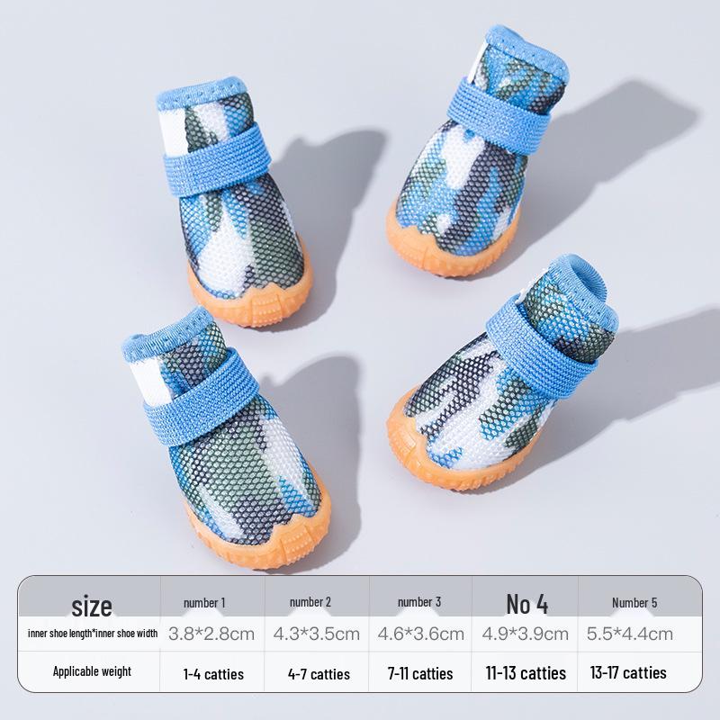 Мини Летняя Нескользящая Обувь для Питомцев - Дышащая и Надежная для Собак и Кошек