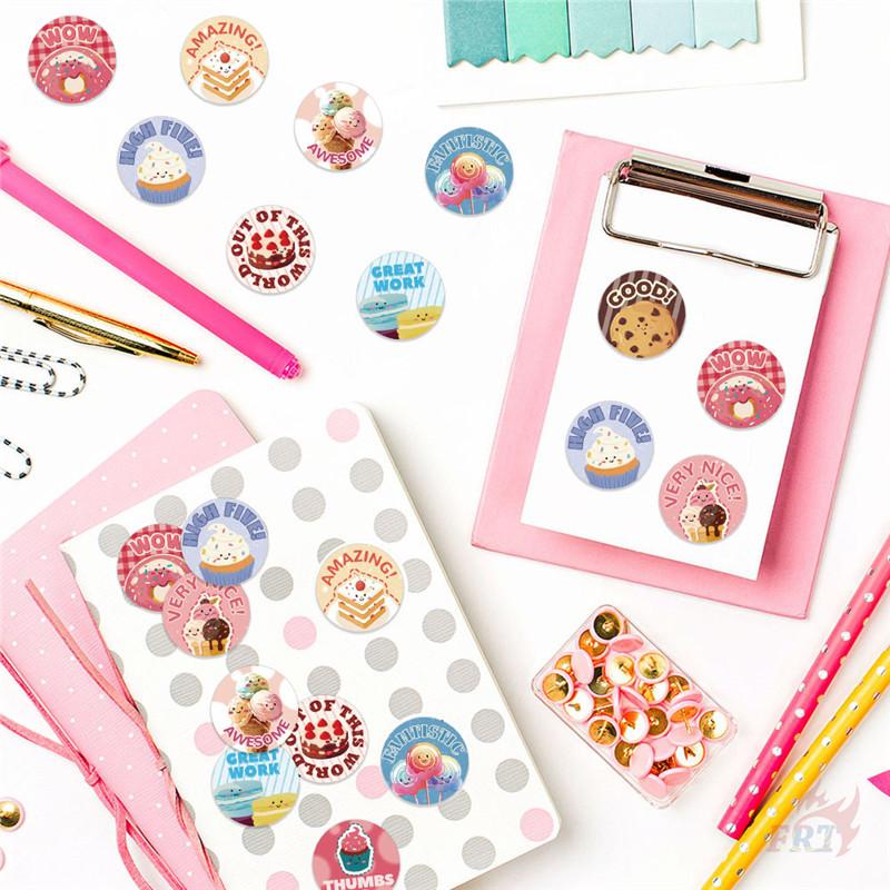 500 шт./рулон Поощрение учителя. Сладкие десерты Детские награды Наклейки - DIY Скрапбукинг Декор Альбом Запечатывание Этикетки Наклейки