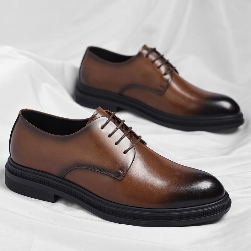 Летние полые новые кожаные туфли мужские деловые туфли британские мужские туфли пригородный стиль с костюмом кожаные туфли