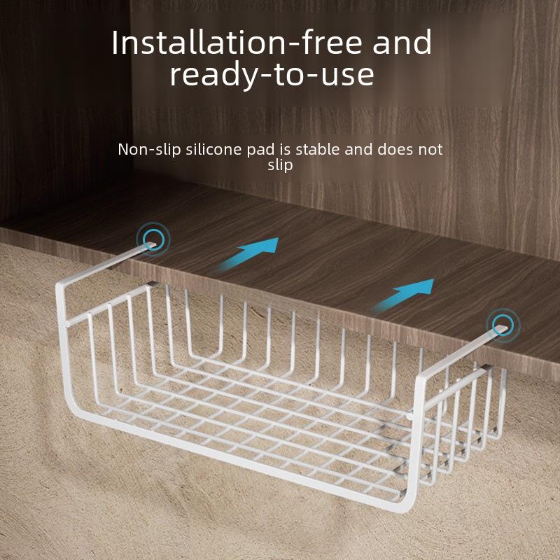 Большой ящик для хранения вещей для дома с бесплатной установкой - органайзер для стола, многоуровневая стойка и подвесная корзина для кухни