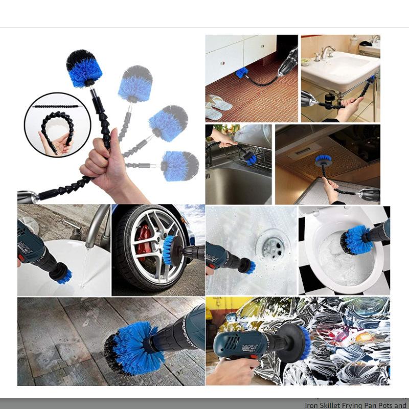 Car Cleaning Brush Set Air Conditioning Outlet Gap Dust Brush Wheel Hub Multi-Function Cleaning Combination Cleaning Tool