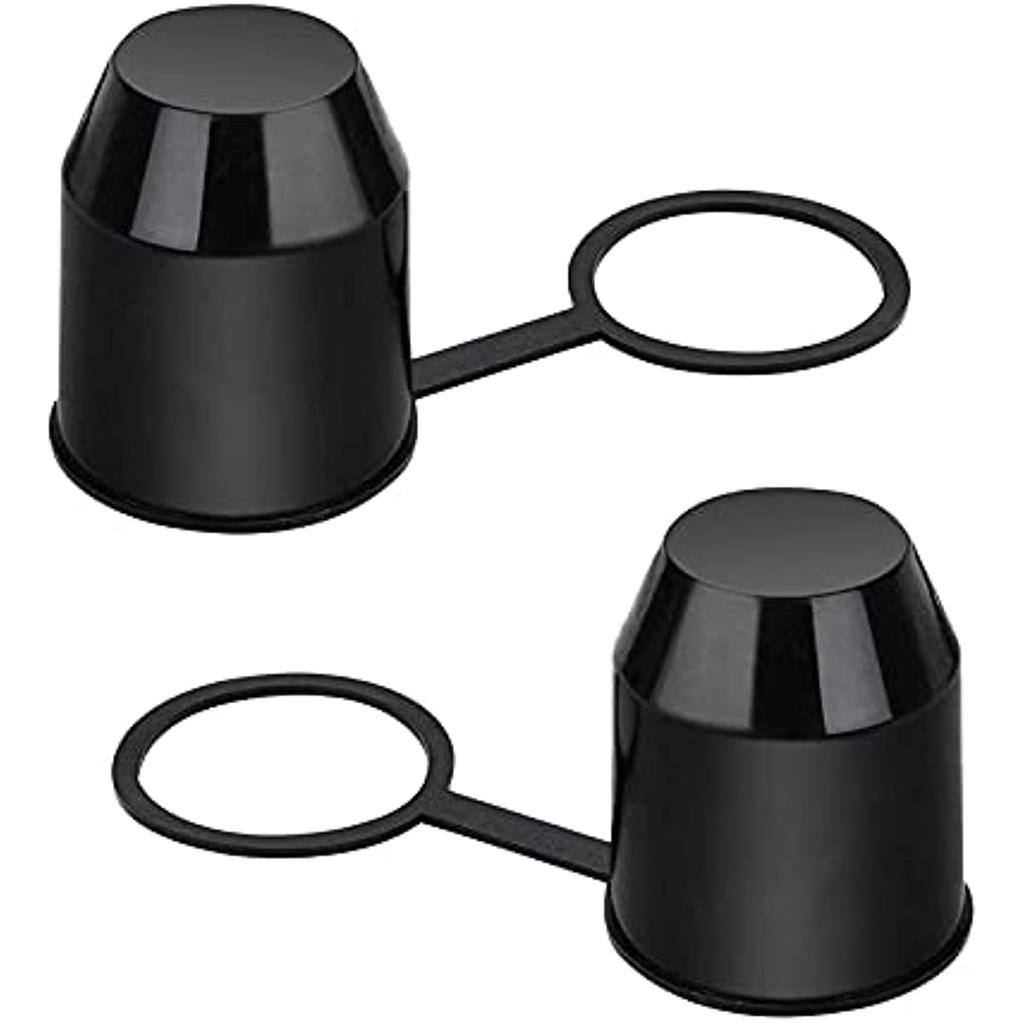 Защитная крышка сцепного устройства прицепа, 2 шт., крышка сцепного устройства прицепа, пылезащитная и водонепроницаемая для автомобиля, дома на колесах, защита шаровой головки прицепа (черный)