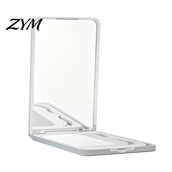 Compact Beauty Accessory Portable Folding Makeup Mirror with Comb, Travel Cosmetic Mirror, Pocket Size & Hair Detangling Comb for Women Girls