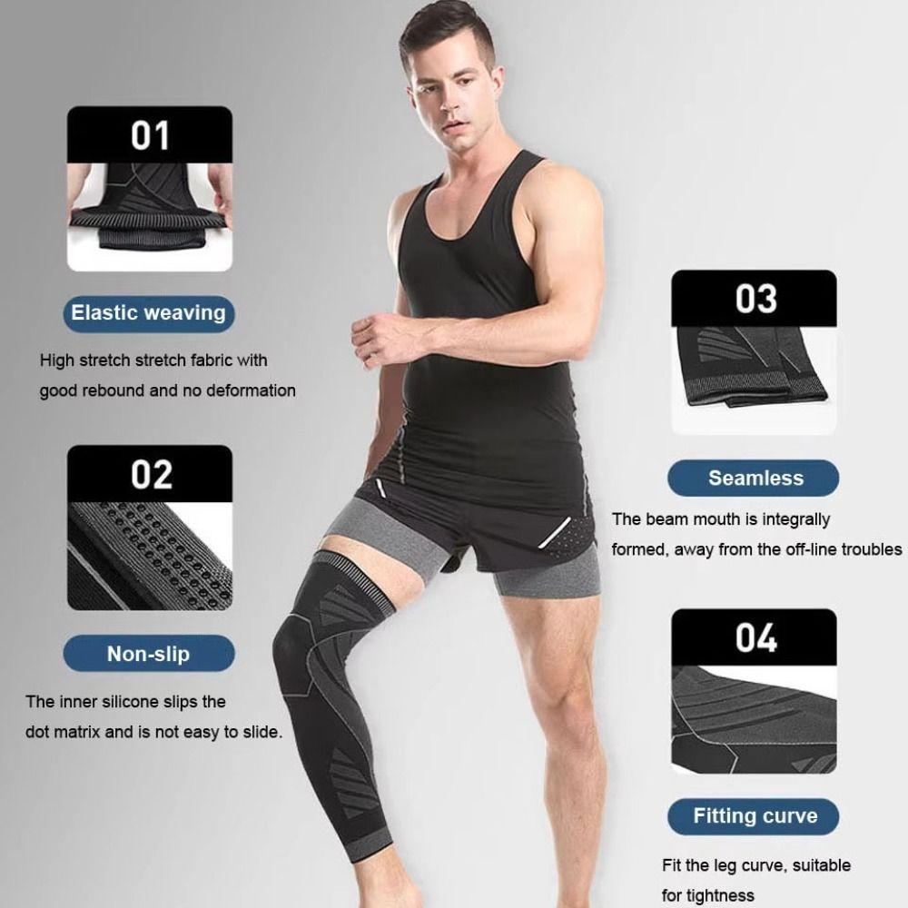Sweat-absorbing Full Leg Compression Sleeve Compression Knee Sleeve Running Yoga Dancing