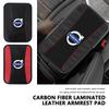Car Console Armrest Pad Carbon Fiber Leather Auto Cushion Cover For Volvo V50 S60 XC60 S40 XC40 XC90 V70 XC70 C30 V40 V60