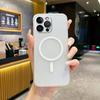 For iPhone 15 Pro Max Magnetic Case Compatible with MagSafe Frosted PC Phone Cover with Camera Lens Protector