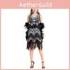 Elegant Gatsby Flapper Beaded Vintage Fringe Sequin Sleeveless Women Party Dresses For Timeless Style