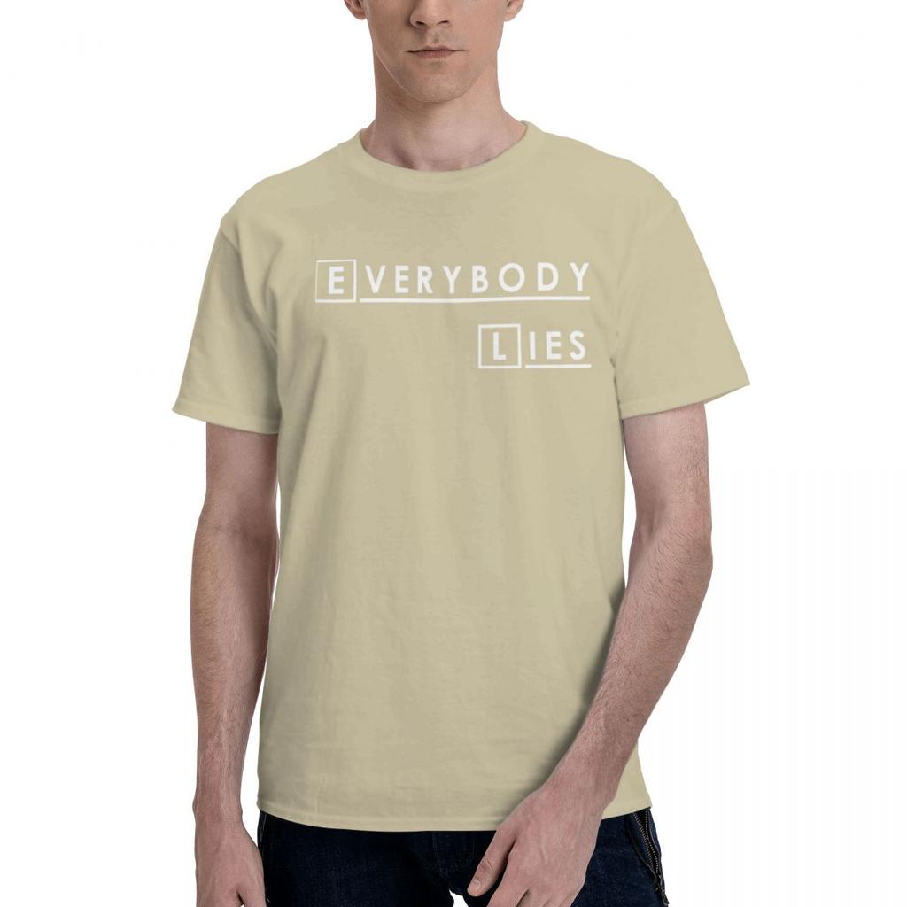 House MD Everybody Lies Hugh Laurie Cool 100 Cotton Casual Breathable Confortable Top Mens Clothing Deals Funny Shirt