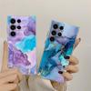 Прозрачный чехол с акварельным мраморным узором для Samsung Galaxy S26 S25 S24 S23 Ultra S20 S21 FE S22 Plus S26 Ultra