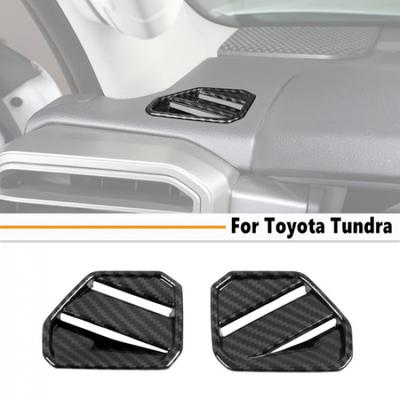 Для Toyota Tundra -2025 Декоративная накладка на боковую решетку воздуховода кондиционера на приборной панели, 2 шт., из карбона