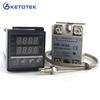 Dual PID Thermostat Regulator SSR Output Digital PID Temperature Controller REX-C100 0-400C Thermocouple K SSR 40A SSR-40A