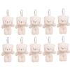 10Pcs Stuffed White Bear Plush Keychain Cartoon Animal Bear Plush Dolls Little Bear Plush Toy  Kids