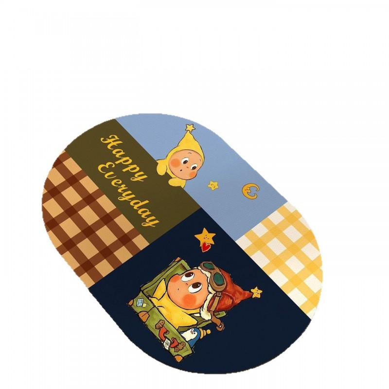 Cartoon Star Diatomite Bath Mat Non-Slip Absorbent Quick-Dry Floor Bathroom Shower Entryway