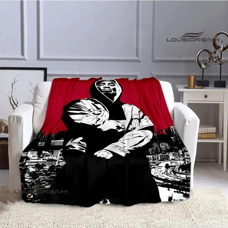 2Pac Хип-Хоп Певец Ретро Печать Одеяла Модные Постельные Одеяла Теплое Красивое Одеяло Подарок на День Рождения