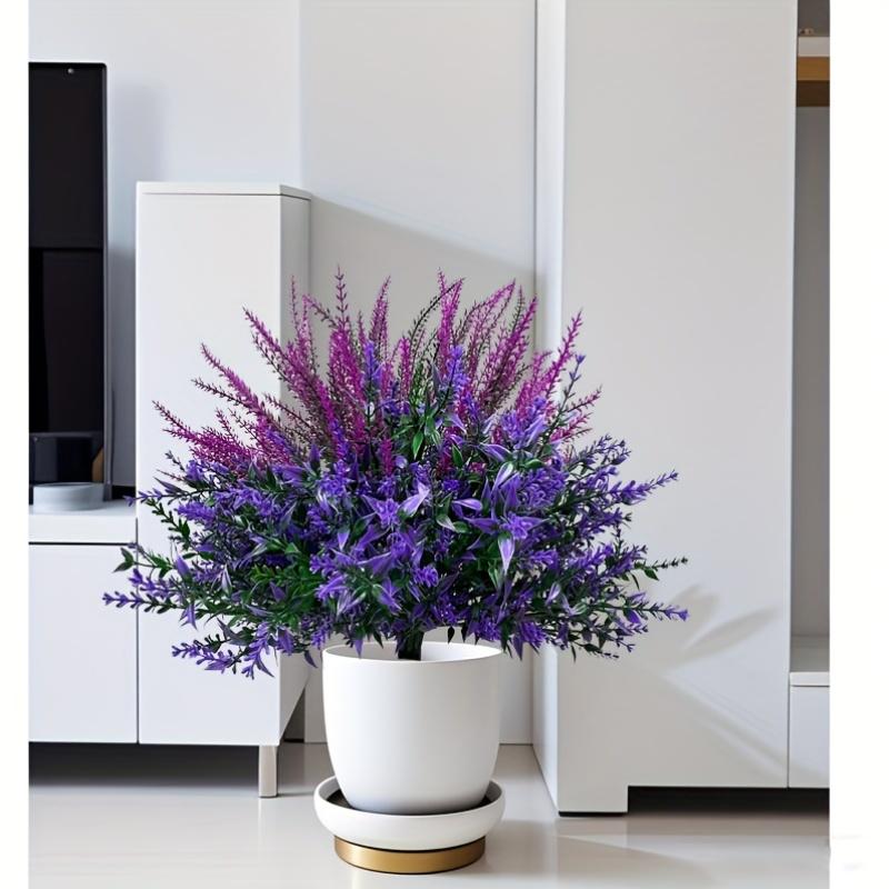 Lavender Artificial Ground Inserted with Nails Detachable Indoor and Outdoor Plastic Artificial Flowers Artificial Plants.