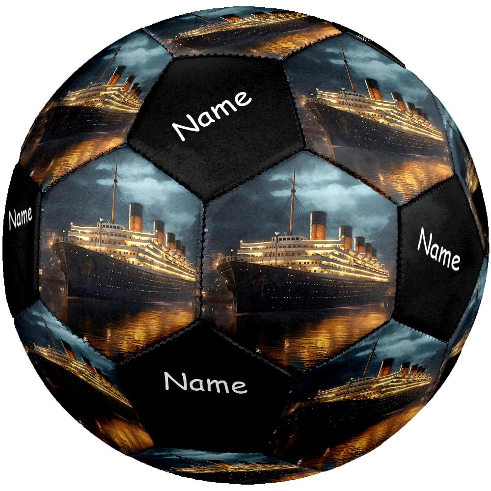 Custom Name Titanic Theme Size 5 Soccer Ball, Suitable for Both Indoor and Outdoor Matches, a Gift Suitable for Everyone.