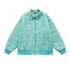 Unisex Streetwear Biker-Style Zip-Up Jacket Cotton Blend Oversized Casual Outerwear Men Women