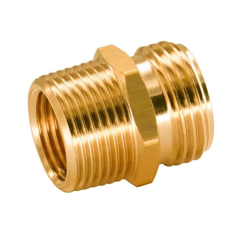 Латунный шестигранный ниппель-переходник 3/4GHT x 3/4NPT с наружной резьбой, быстроразъемное соединение, соединитель для воды, масла, газа