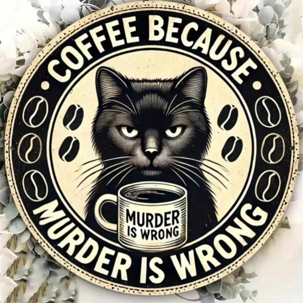 Funny Coffee Quote Retro Metal Tin Sign Wall Decor Gift