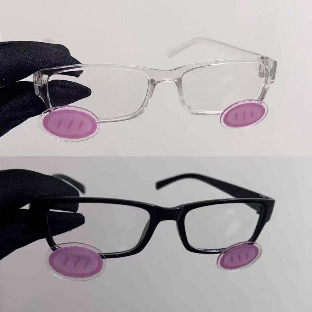 INS Pink Blusher Glasses Anime Cosplay Kawaii Eyewear Acrylic Transparent Fashion Retro Y2K Eyeglass Po Accessories