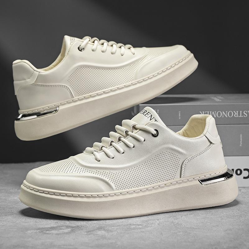 Men's Sneaker New Casual Shoes for Men Platform Lace-up Sneakers Non-slip Comfortable Male Shoes White Breathable Running Shoes