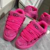 Американские хлебные туфли оригинальные шлепанцы мех заклинание ретро кеды женские низкие повседневные туфли детские драконий фрукт розово-красные
