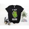 Funny T Rex No Like Push Ups Gym Shirt Workout Fitness Humor for Bodybuilder Cross Trainer Christmas Birthday Vintage Washed