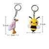 Soft Silicone Bee Keychain Cartoon Bee Soft Silicone Pendant Bee Silicone Keychain  Couple