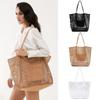 Women Summer Beach Bag Large Mesh Tote Bag with Zipper Inner Pocket Shoulder Bag