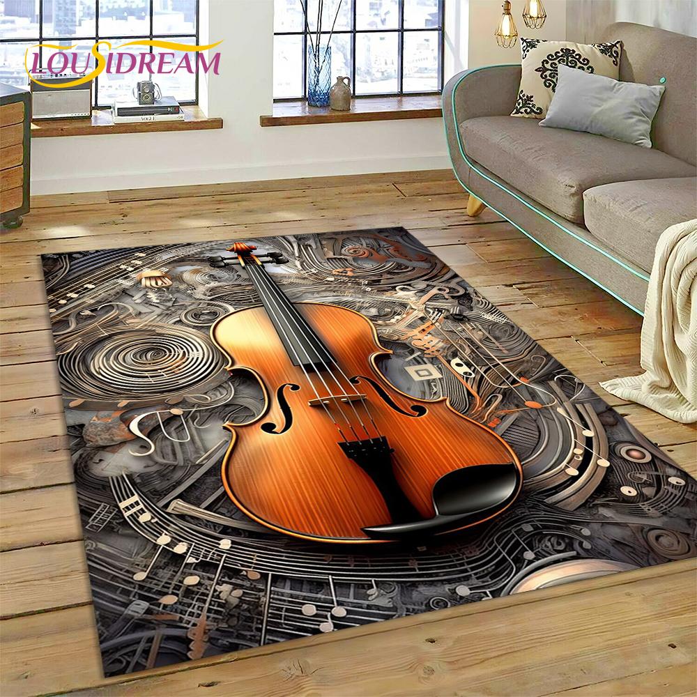 Классический коврик для скрипки, виолончели, музыкального инструмента, ковер для украшения гостиной, мягкий детский нескользящий напольный коврик, кухонный пол