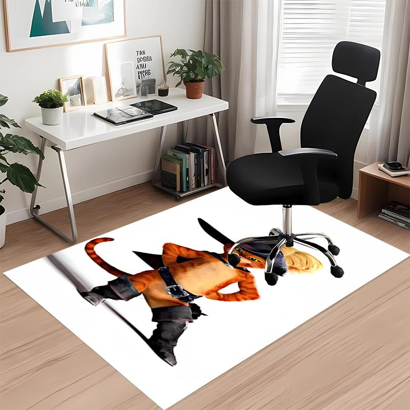 Puss In Boots Printed Carpetrugfor Office Chair Living Room Bedroom Kitchen Room Decor Gifts