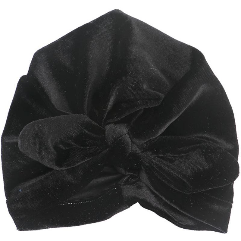 1 шт., золотая бархатная шапочка-тюрбан для младенцев, детей, новорожденный, стильная шапочка с узлом на ушах, головной убор, подарок на день рождения, реквизит для фотосъемки